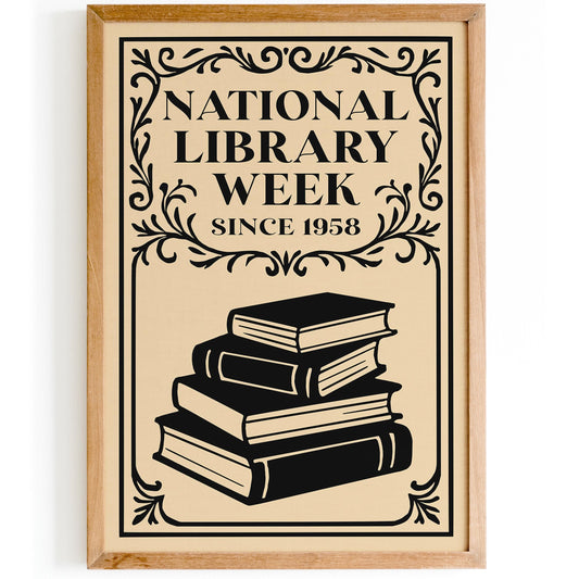 National Library Week Vintage Poster