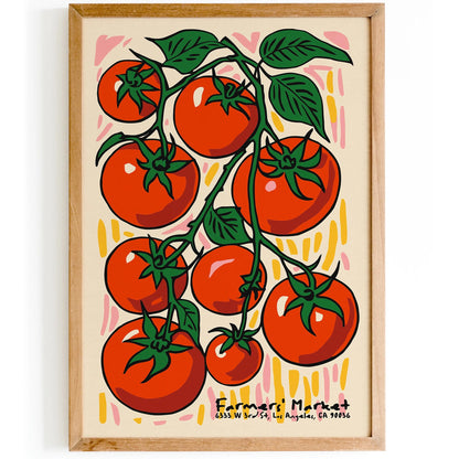 California Farmers Market Tomatos Poster