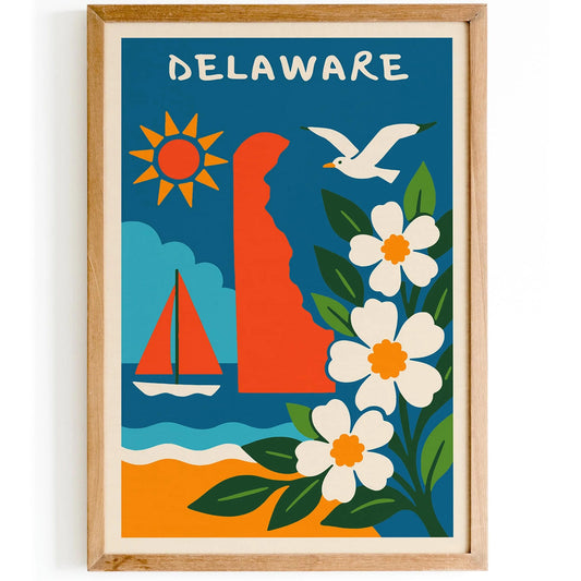 Delaware State Travel Poster