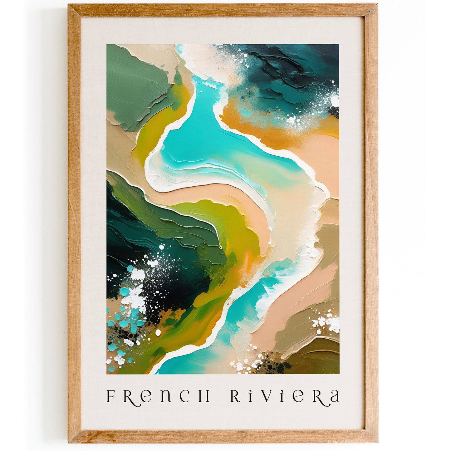 French Riviera, Abstract Scenic Art Print