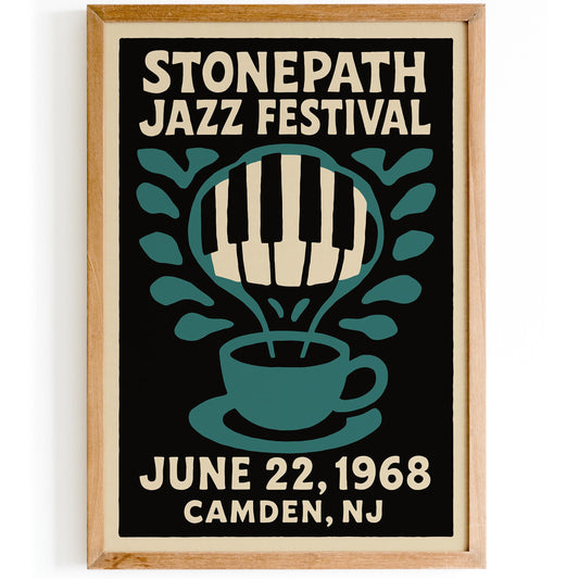 NJ 1968 Jazz Festival Poster Print