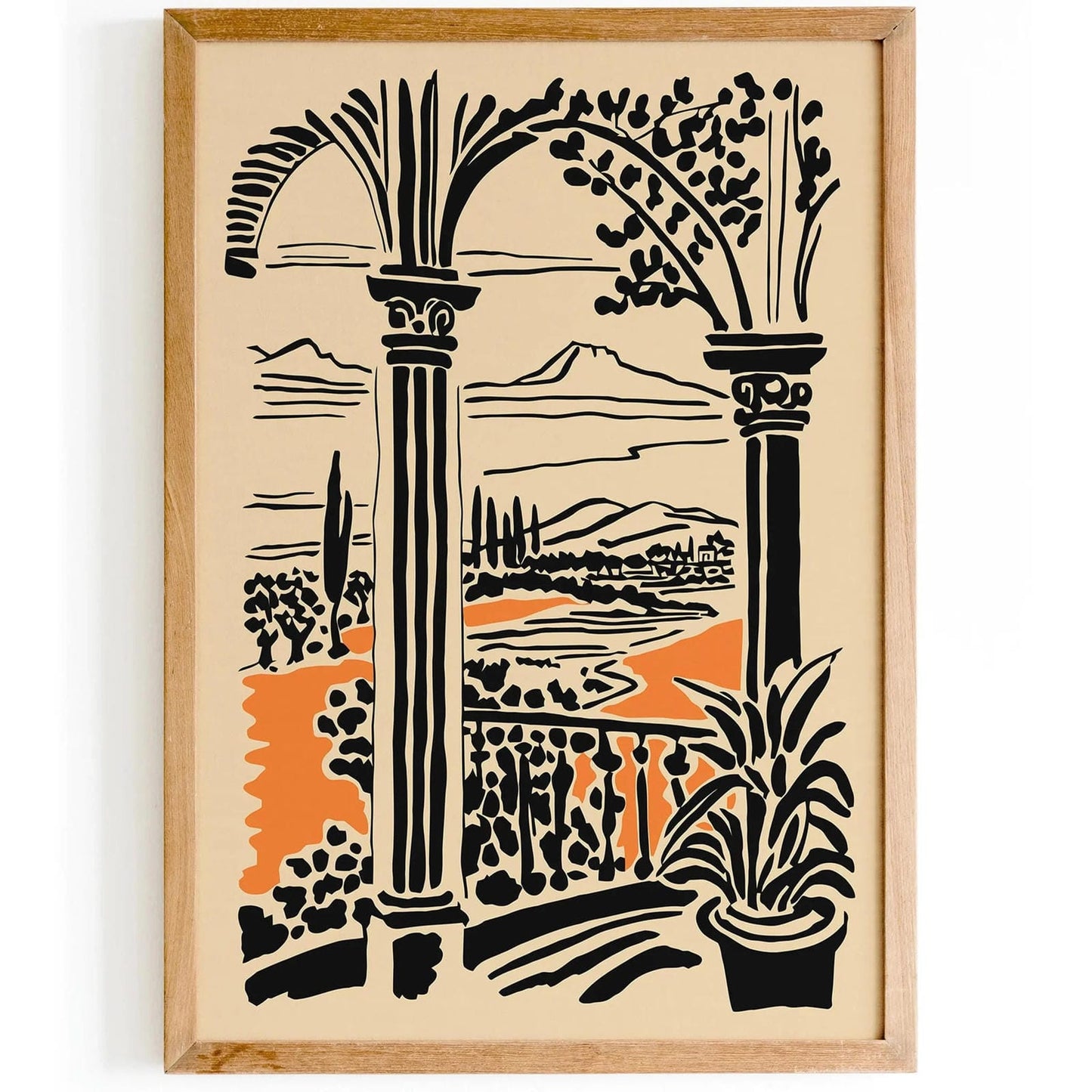 Greece Landscape Art Print 2025