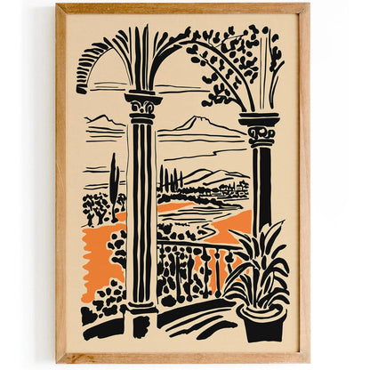 Greece Landscape Art Print 2025