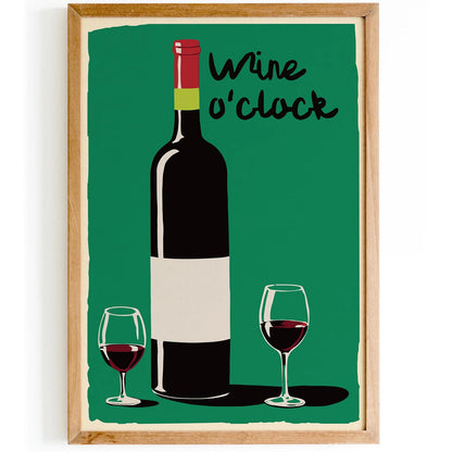 Wine O'clock Cute Poster