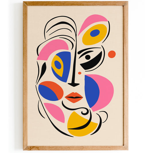 Trendy Woman Face Art Print