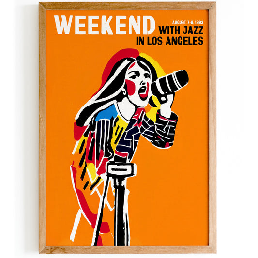 Los Angeles Jazz Festival - Vintage Orange Poster