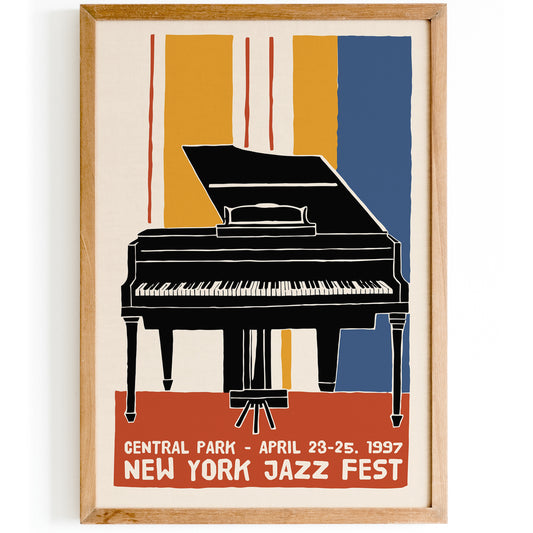 New York Jazz Fest 1997 Retro Poster