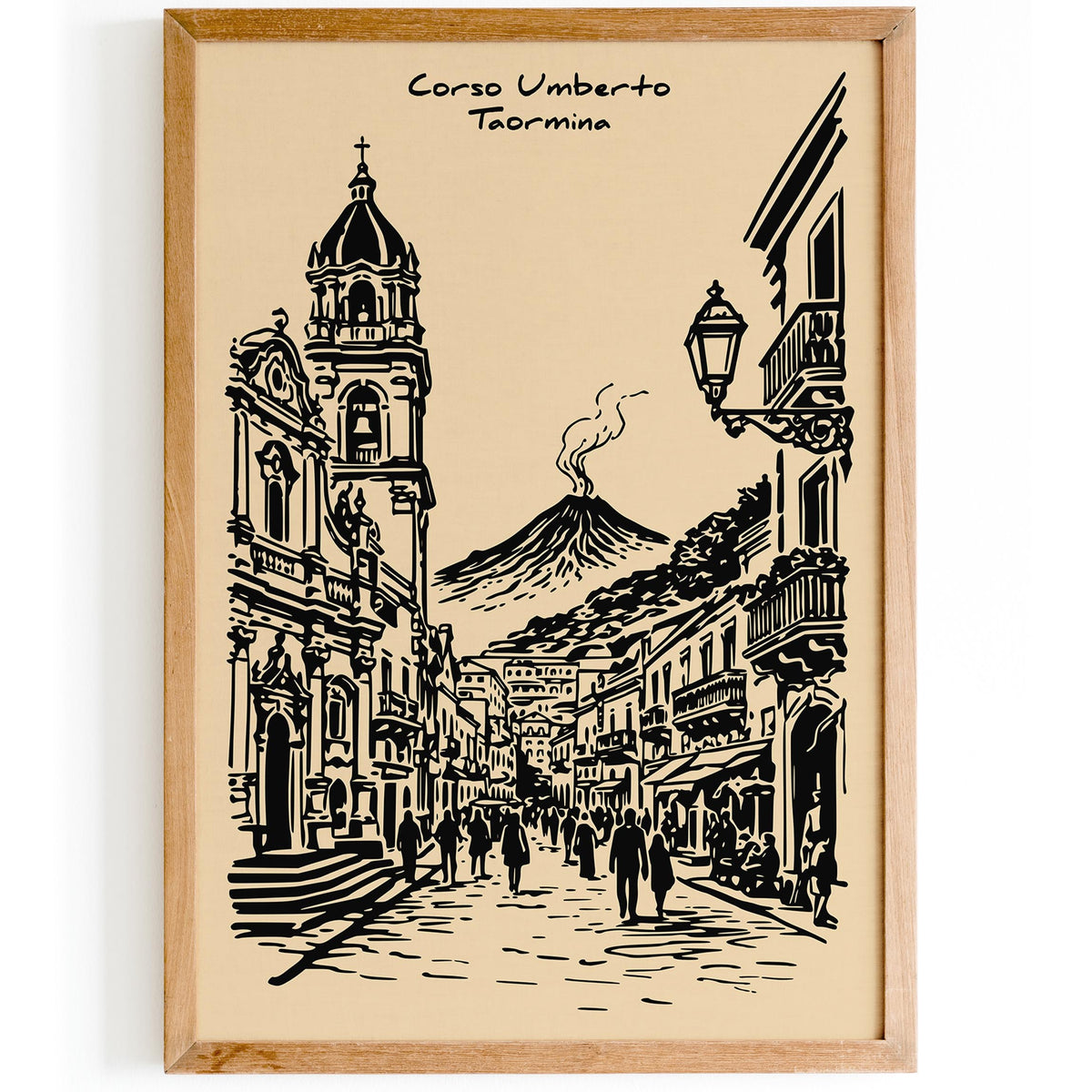 Corso Umberto Taormina Sicily Poster