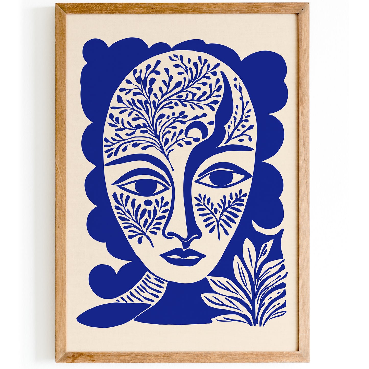 Blue Woman Portrait Nature Lovers Poster
