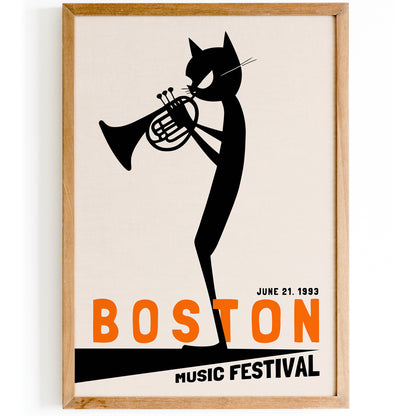 Boston Music Festival 1993 Retro Poster