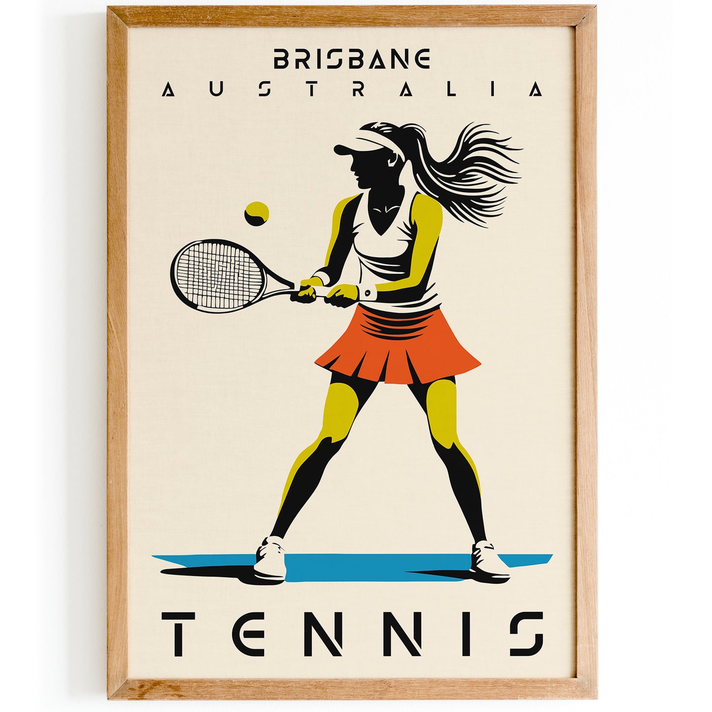 Brisbane Australia Tennis Game Poster