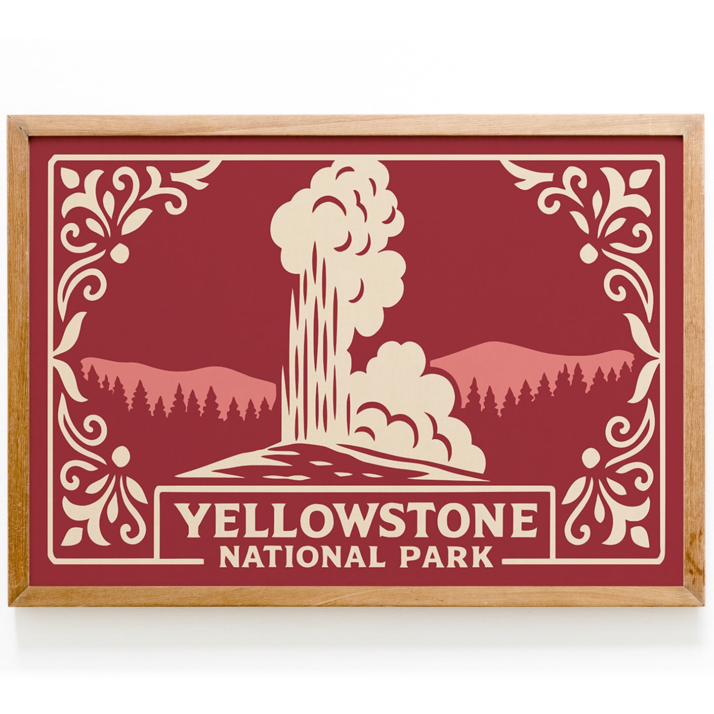 Yellowstone Horizontal Art Print for Mantel Decor