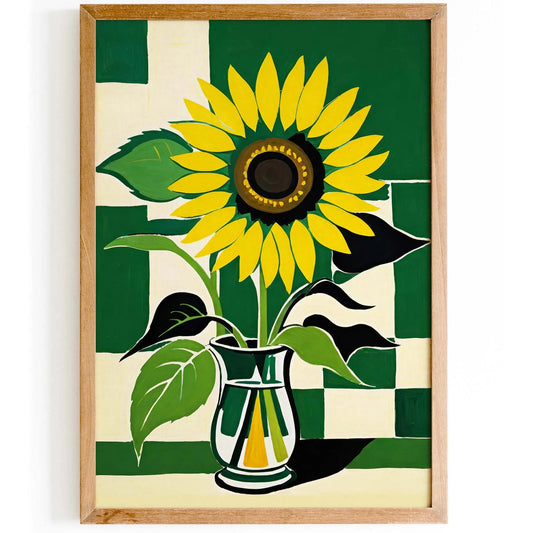Bold Sunflower Still Life Poster