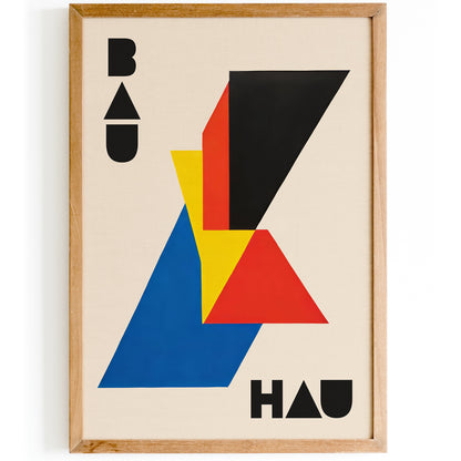 Bauhaus Minimalist Shapes Poster