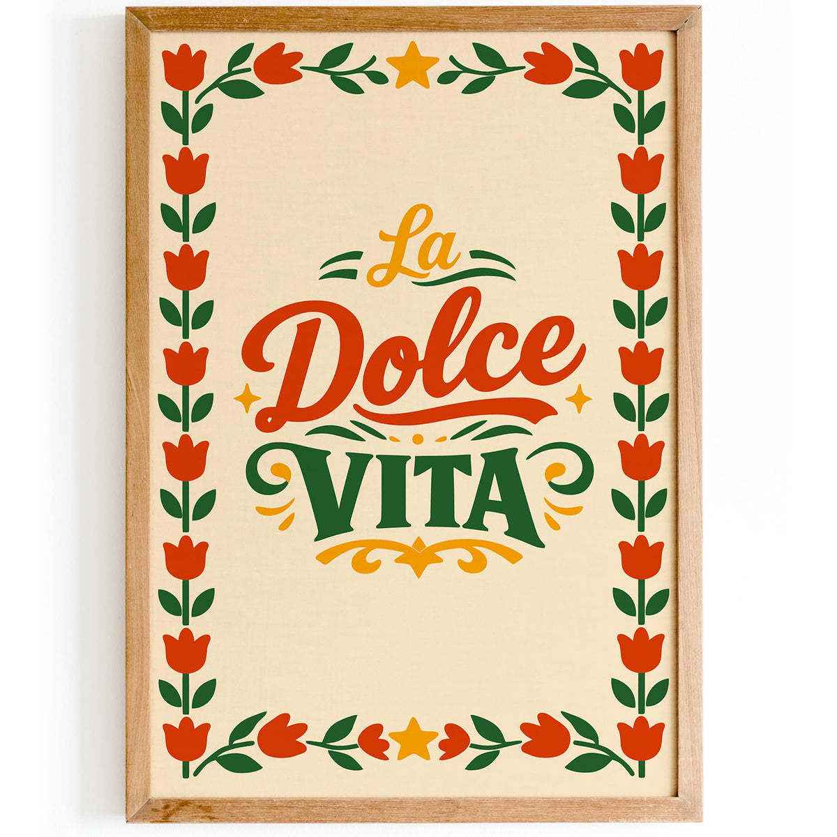 La Dolce Vita Italian Quote Poster