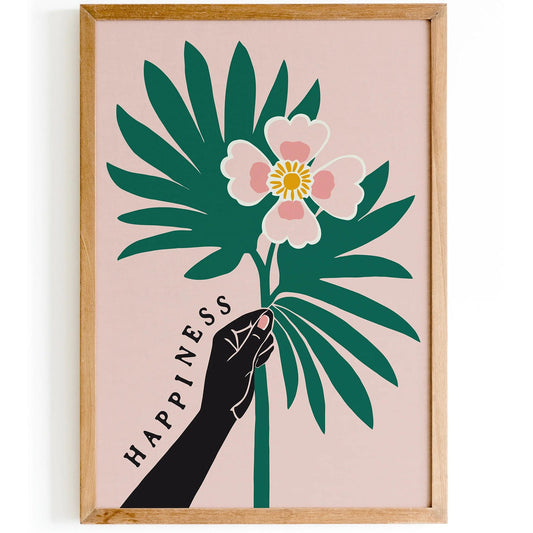 Happiness Floral Art Print