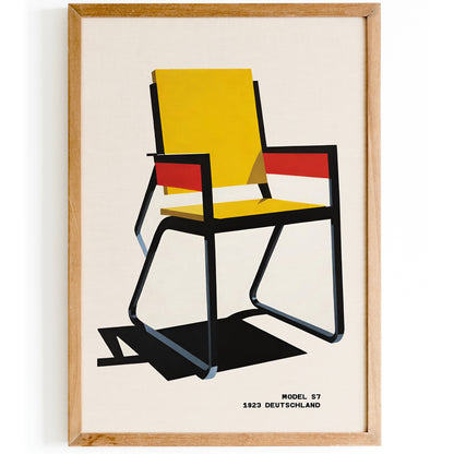 Bauhaus Chair Model S7 Poster