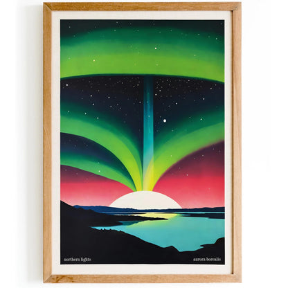 Northern Lights Landscape Poster