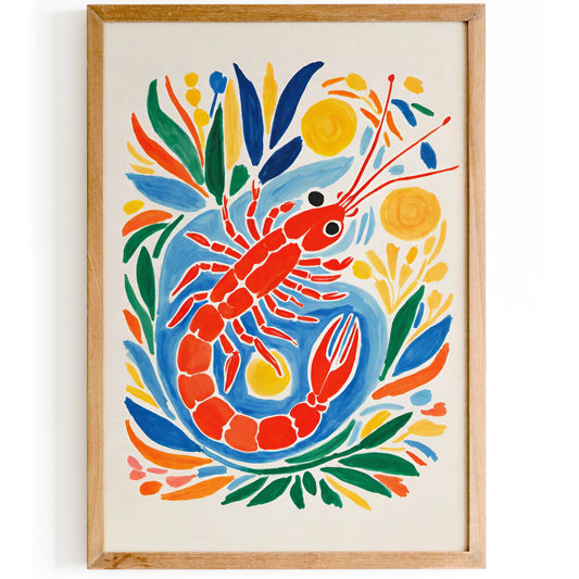 Cute Shrimp Art Print
