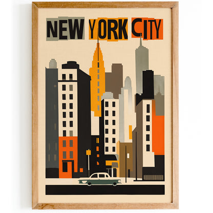 NYC Autumn Travel Poster