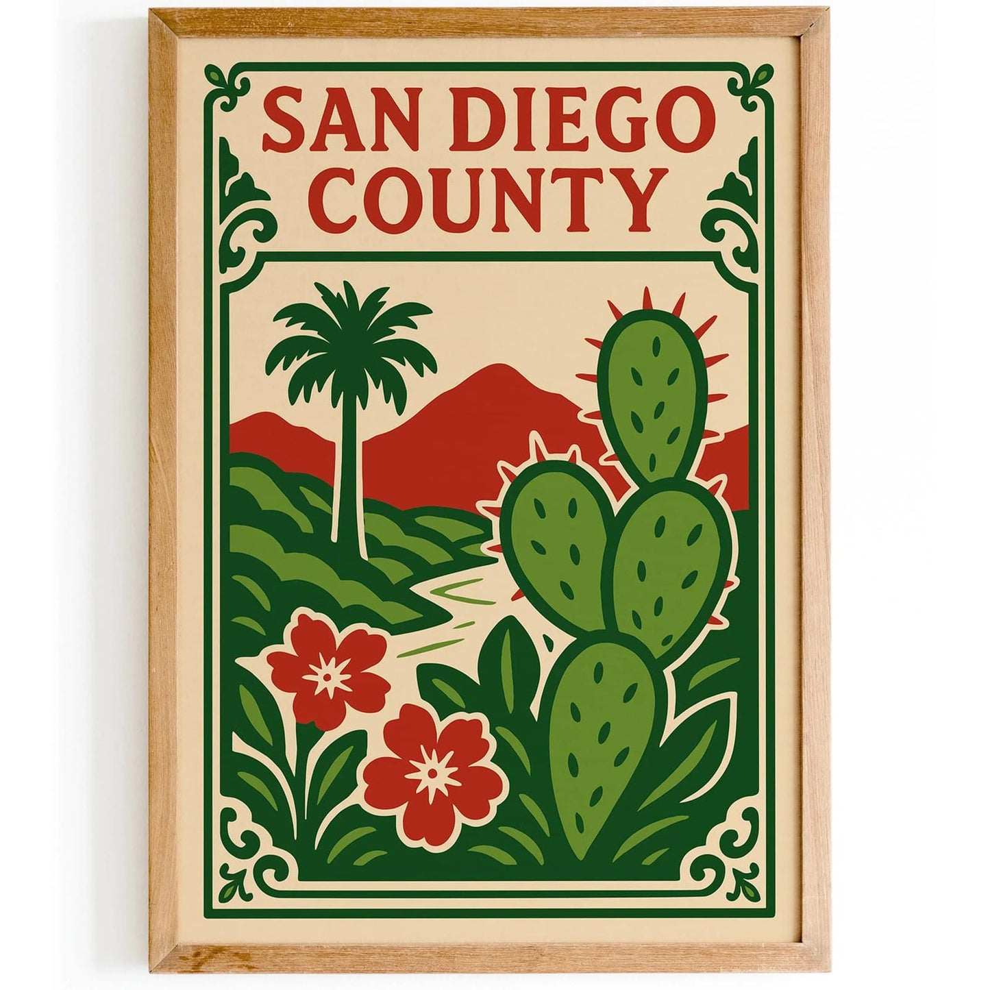 San Diego County Poster - Nature Landscape Art Print