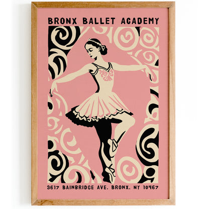 Vintage Bronx Ballet Academy Poster
