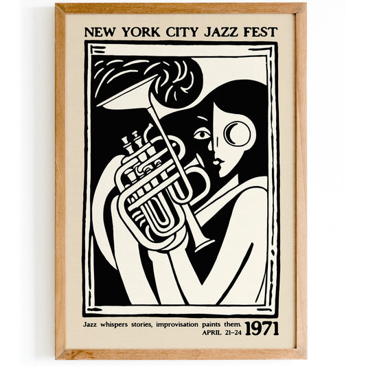 Jazz Festival 1971 in NYC Wall Art Print