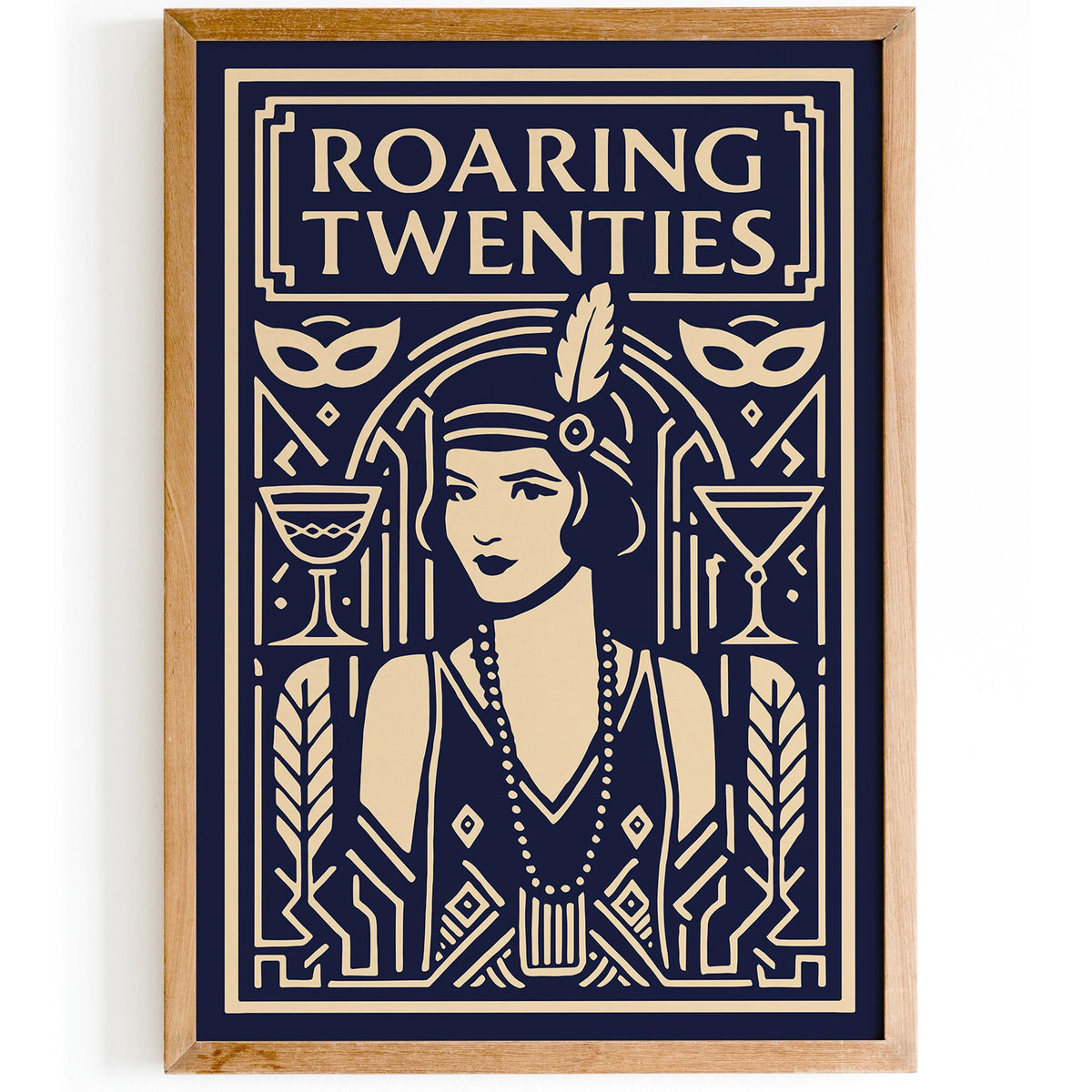 Roaring Twenties Flapper Girl Art Deco Poster