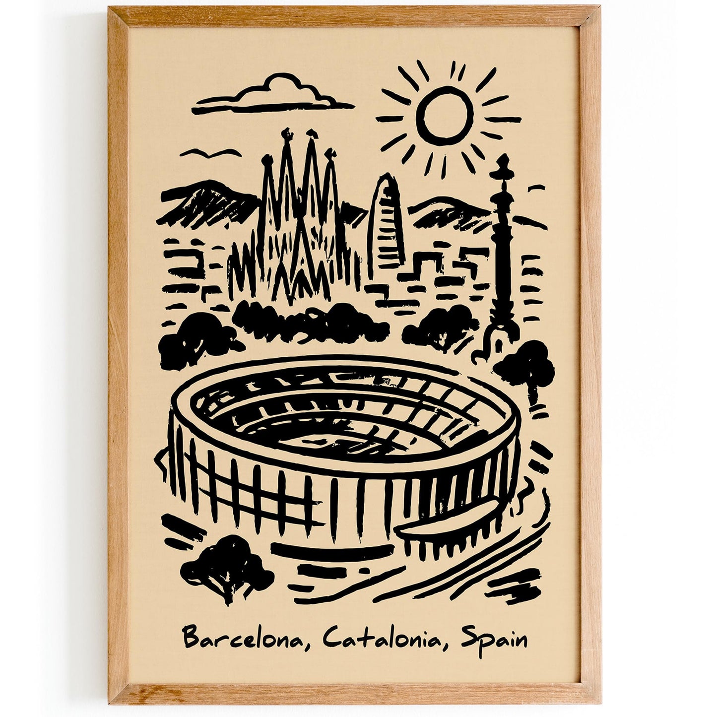 Camp Nou Poster - Barcelona Stadium Wall Art Print
