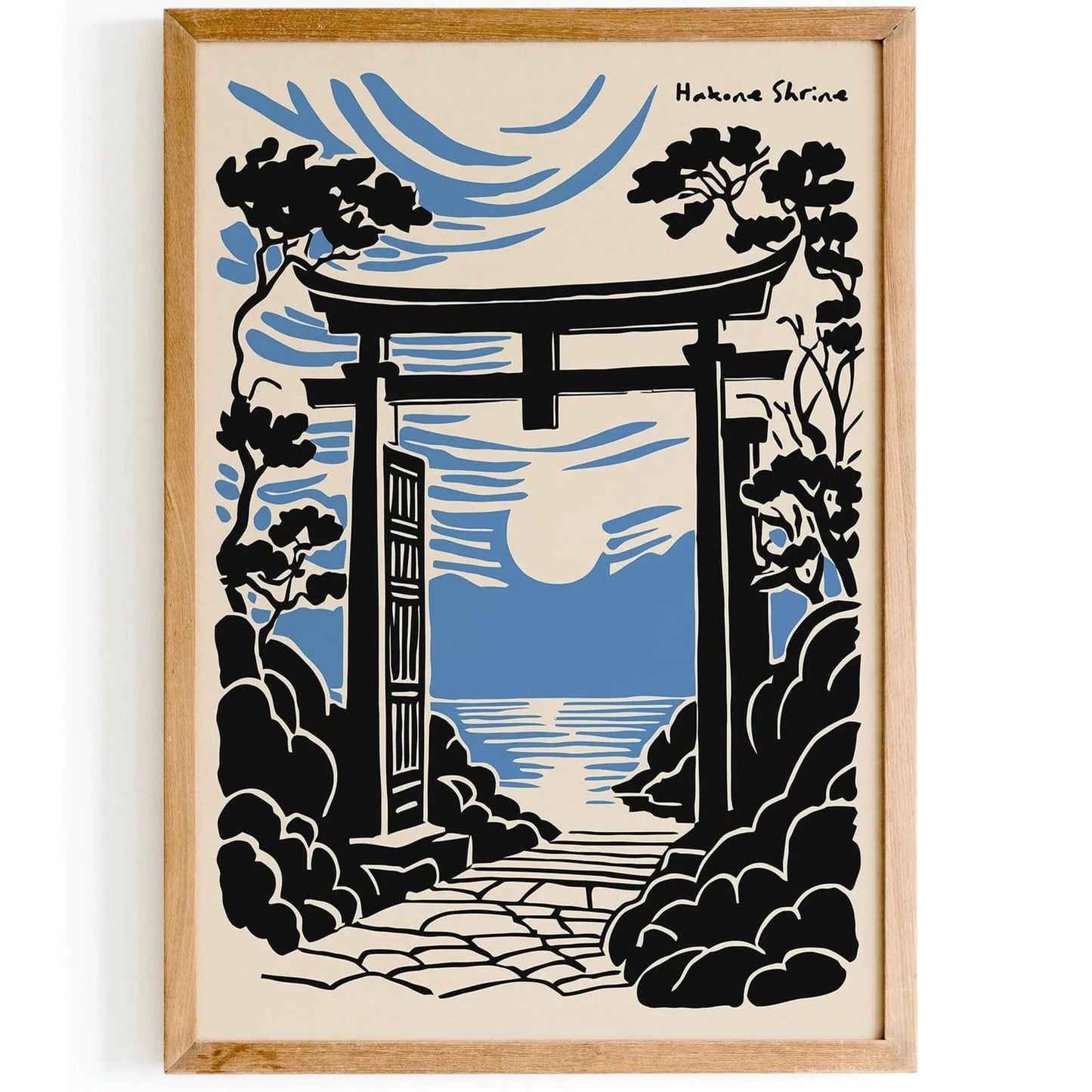 Hakone Shrine Kanagawa Torii Gate Travel Poster
