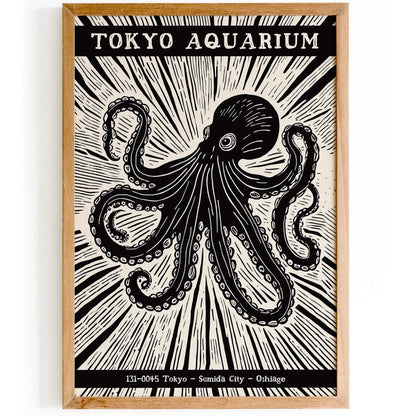 Tokyo Aquarium Octopus Poster