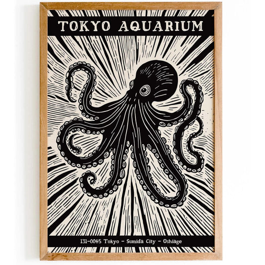 Tokyo Aquarium Octopus Poster