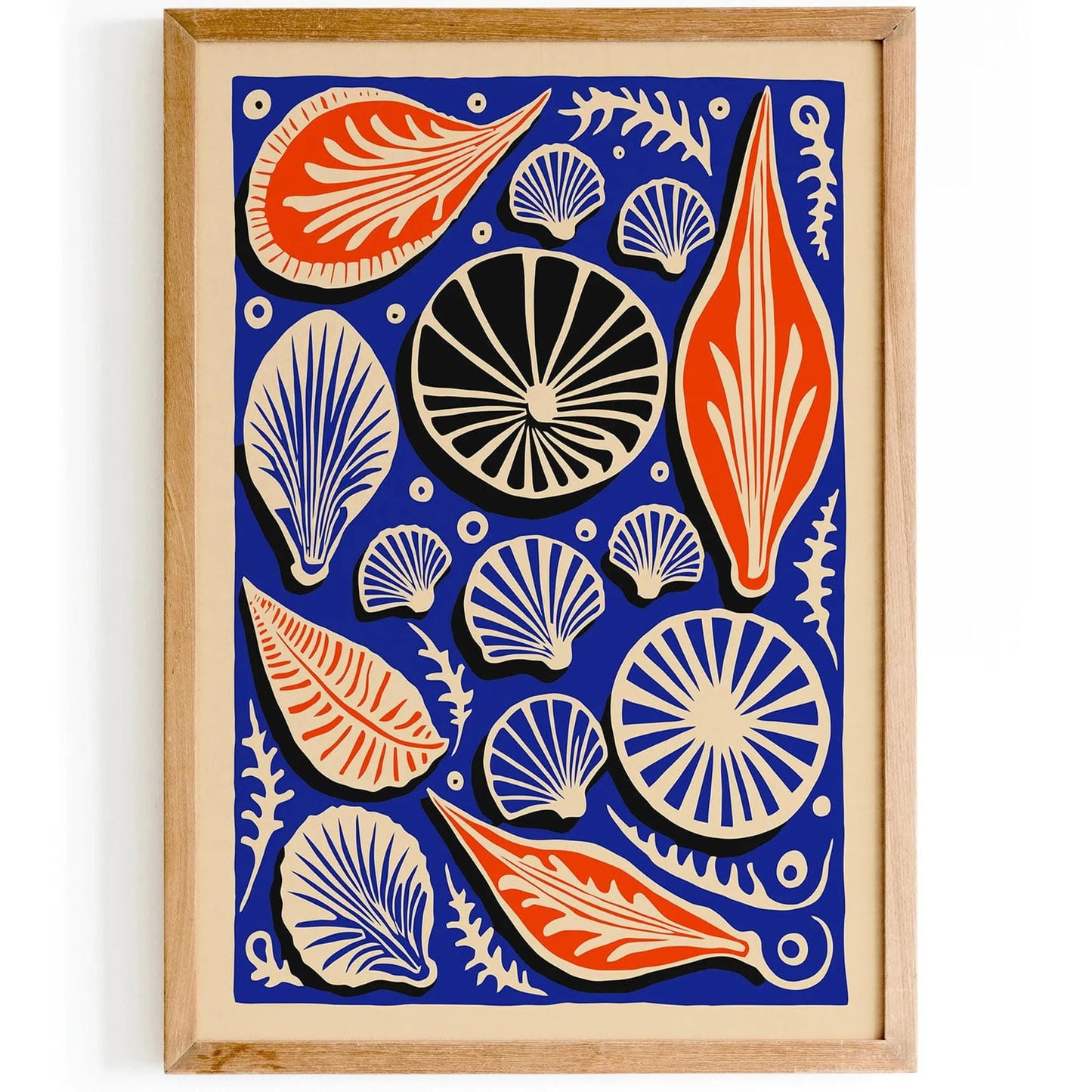 Nautical Shapes Blue Poster