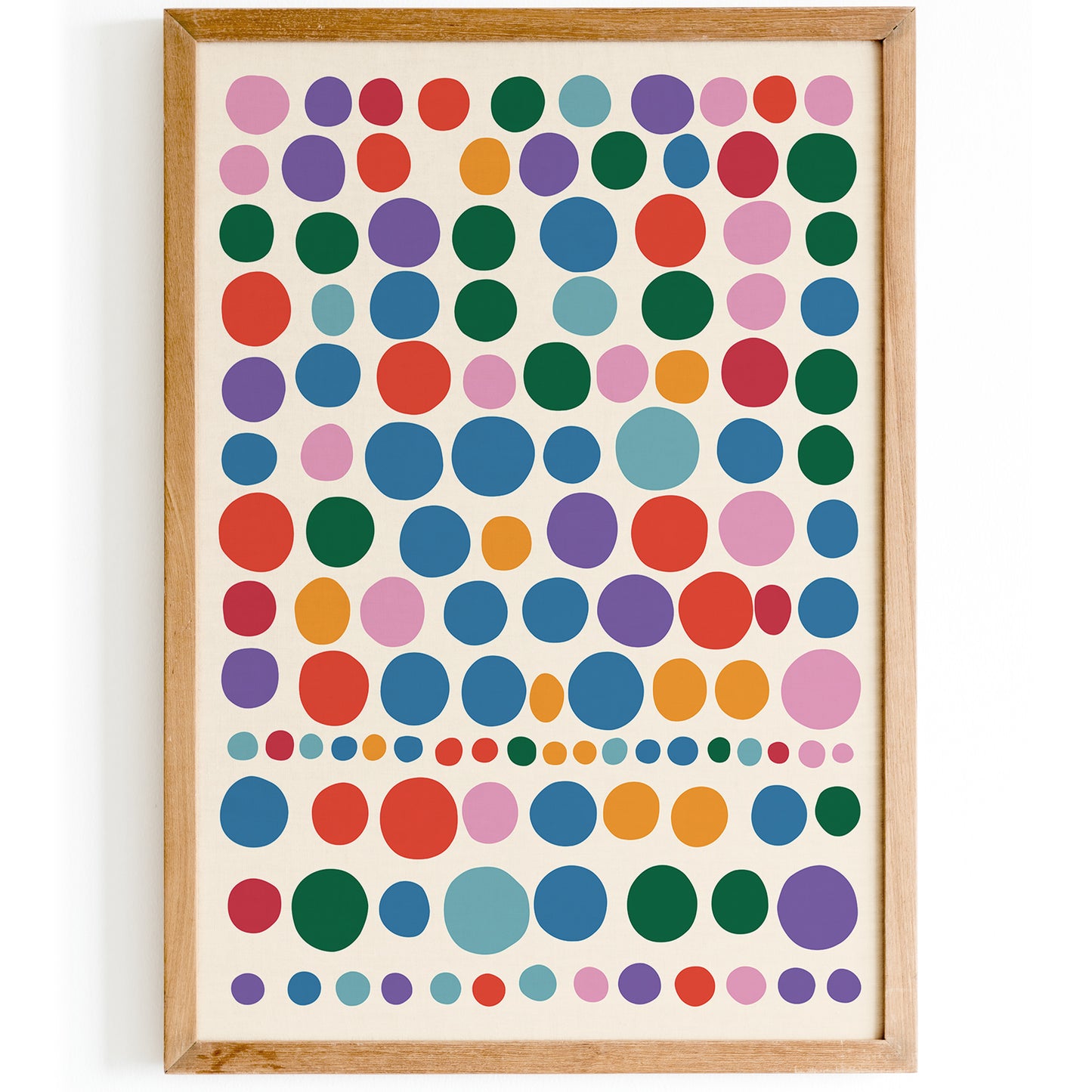 Colorful Dots Print - Trendy Large Wall Art 2025