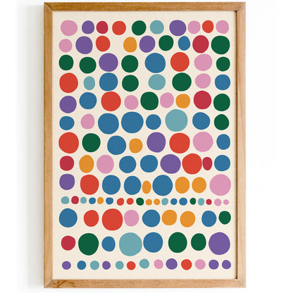 Colorful Dots Print - Trendy Large Wall Art 2025