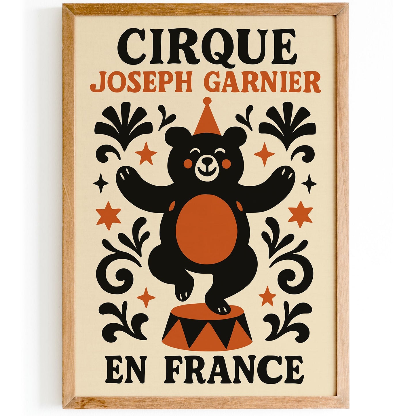 French Circus Bear Poster