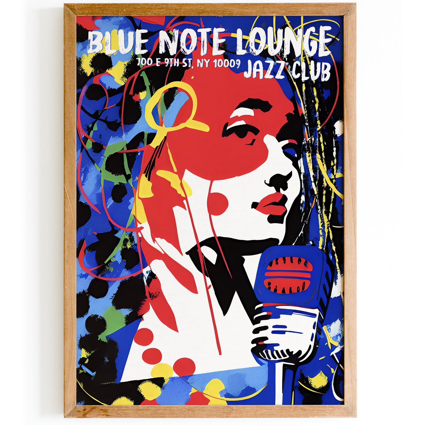 Blue Note Lounge NYC Jazz Club Retro Poster