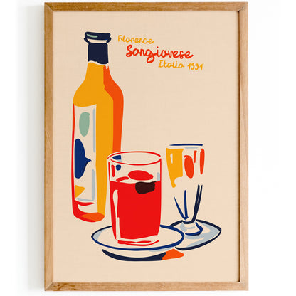 Sangiovese Wine Florence Poster