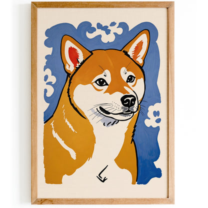 Cute Shiba Dog Art Print