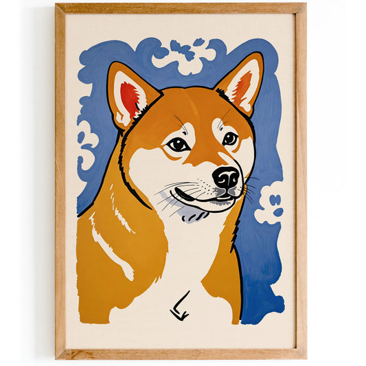 Cute Shiba Dog Art Print