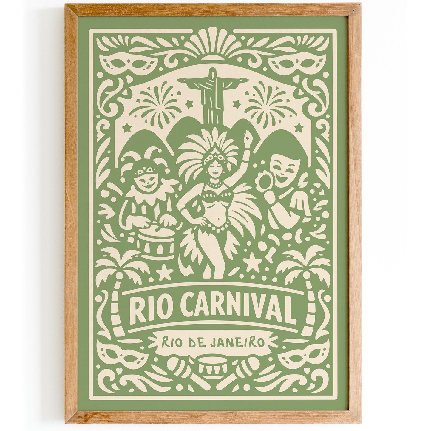 Rio Carnival Poster - Rio de Janeiro Wall Art - Music Festival Print