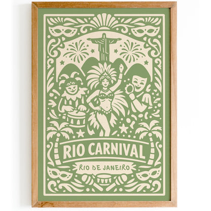 Rio Carnival Poster - Rio de Janeiro Wall Art - Music Festival Print