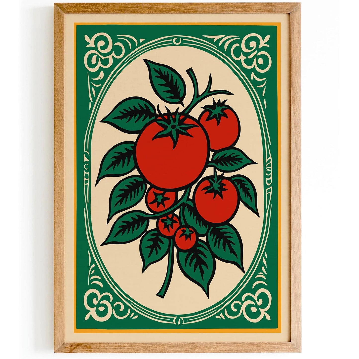 Red Tomatos Rococo Inspired Style Print