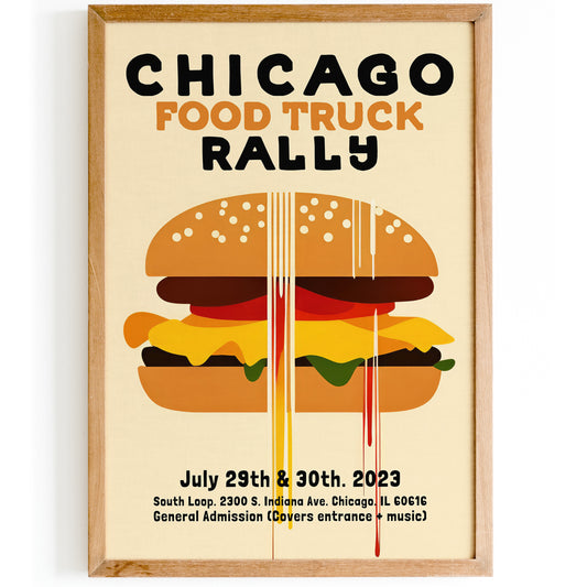 Chicago Food Truck Poster Reproduction