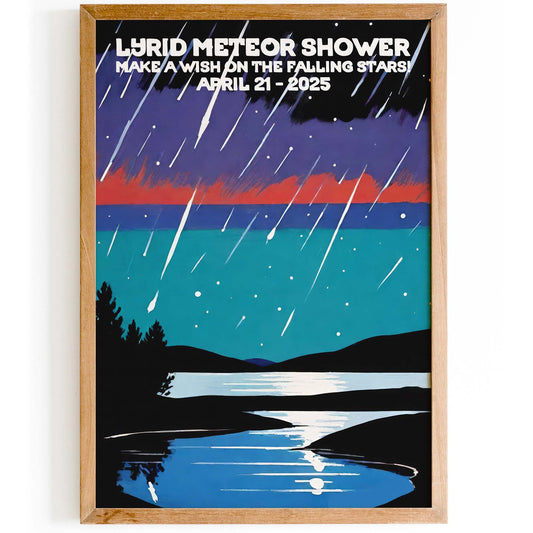 Lyra Constellation Meteor Shower Poster