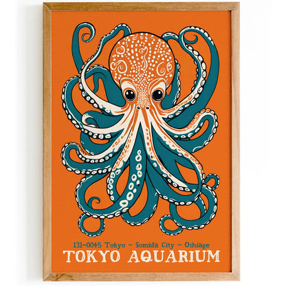 Tokyo Aquarium Octopus Poster