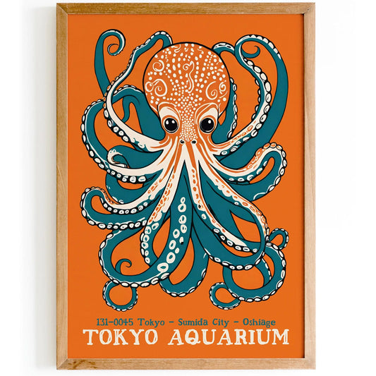 Tokyo Aquarium Octopus Poster