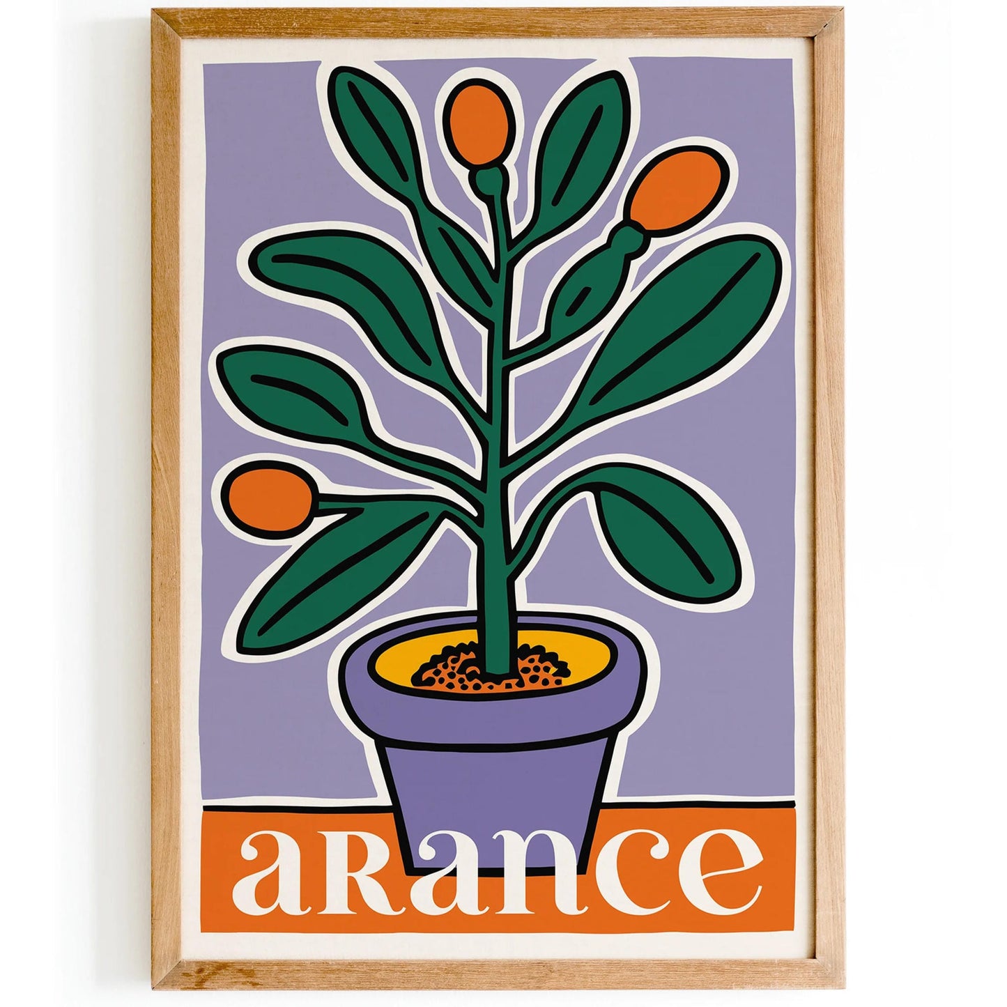 Arance Orange Plant Abstract Art Print
