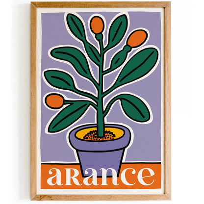 Arance Orange Plant Abstract Art Print