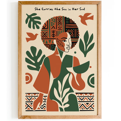 Afrohemian Woman Quote Poster